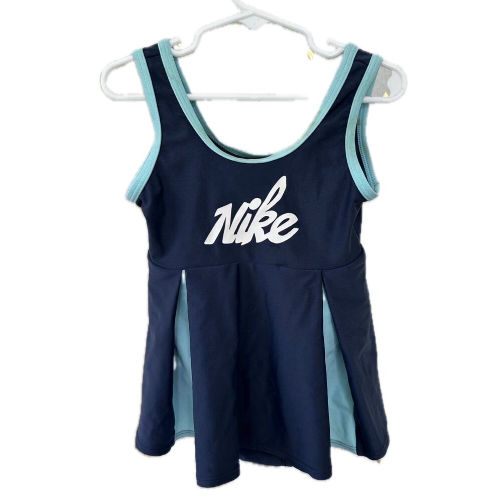 Nike Japan Exclusive Toddler Girls One Piece Cheerleader Skirt Swimsuit 4/5 Yrs